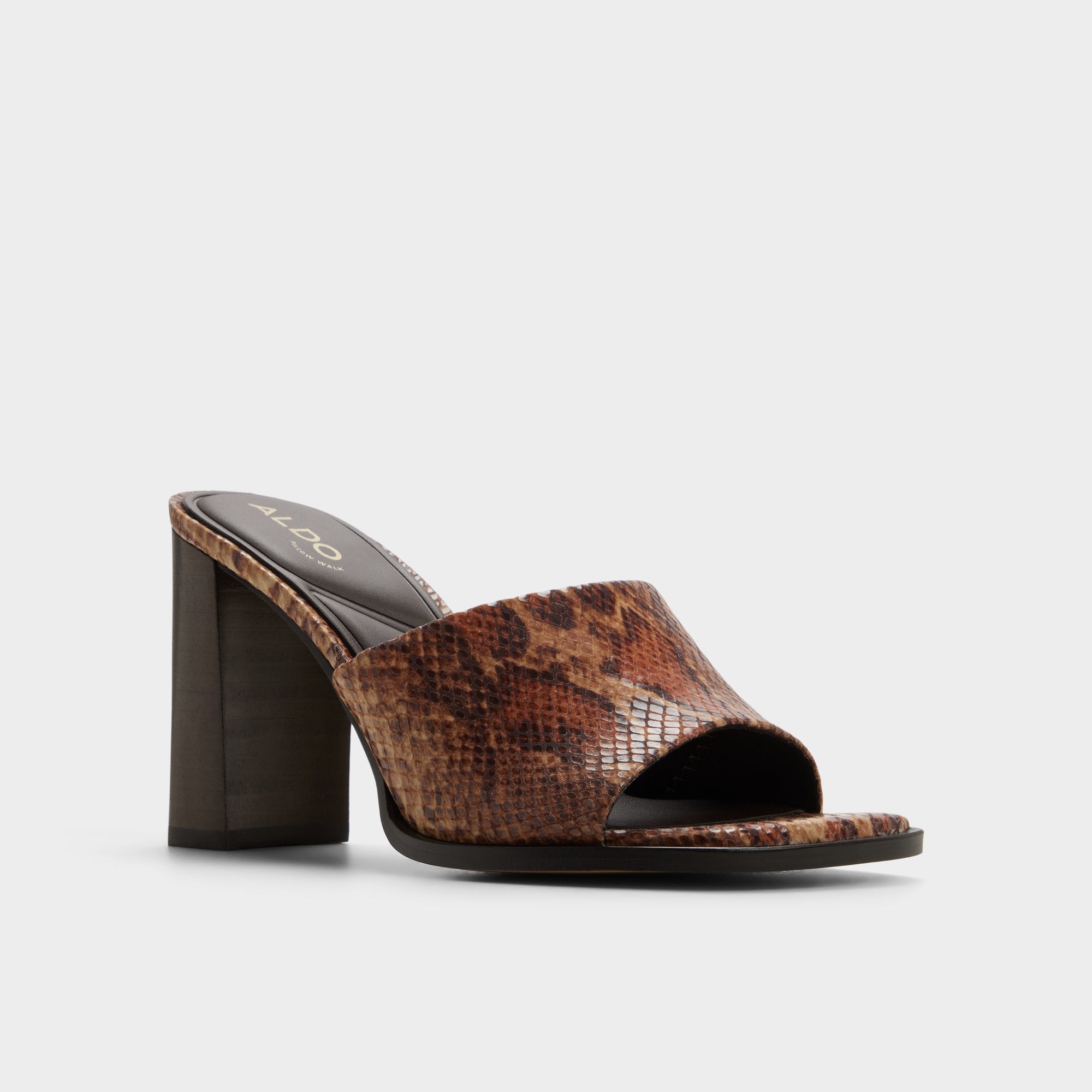Re in Sophia Brown Multi14190695 - Heeled mule, Block heel