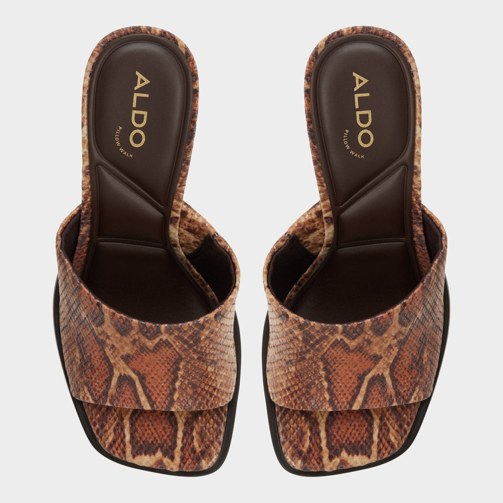 Re in Sophia Brown Multi14190695 - Heeled mule, Block heel