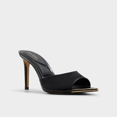 Anniebrilden Black Women's Heeled mules - Heeled mule, Stiletto heel