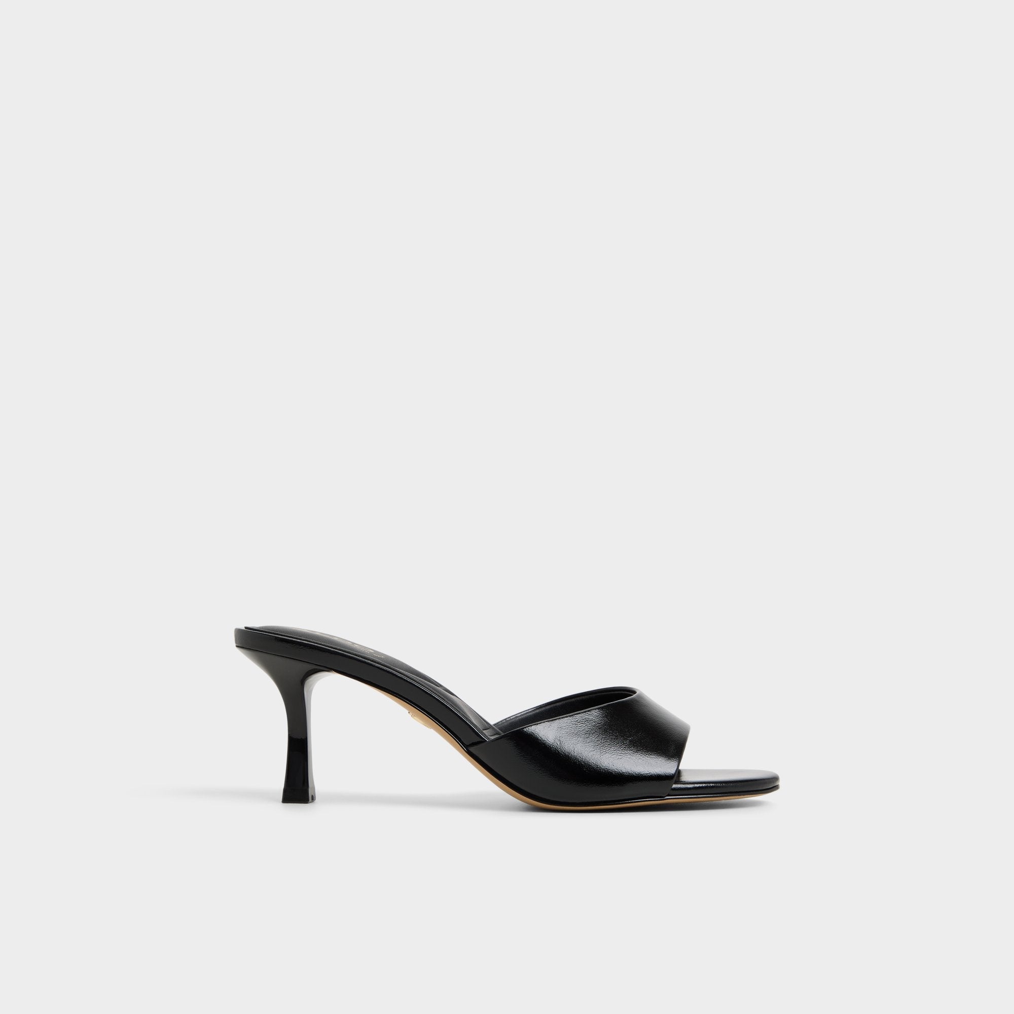 Annaberaen in Black - Heeled mule, Stiletto heel