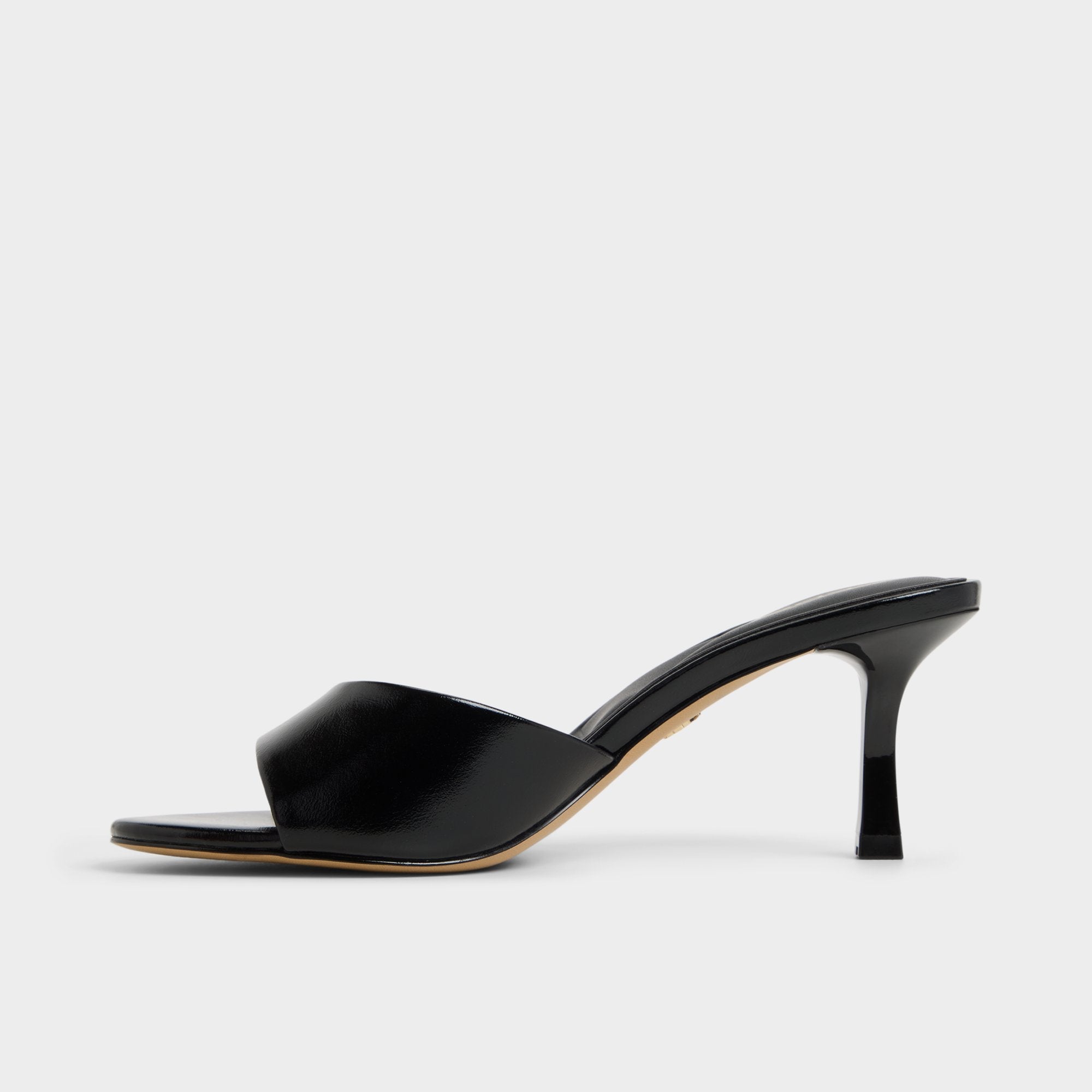 Annaberaen in Black - Heeled mule, Stiletto heel