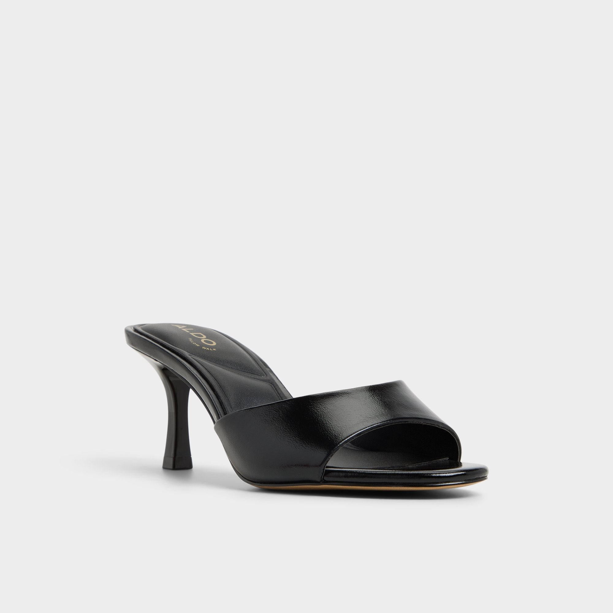 Annaberaen in Black - Heeled mule, Stiletto heel