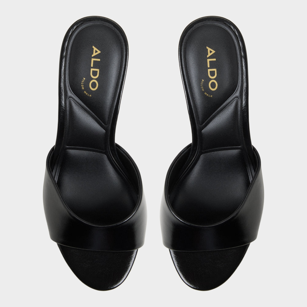Annaberaen in Black - Heeled mule, Stiletto heel