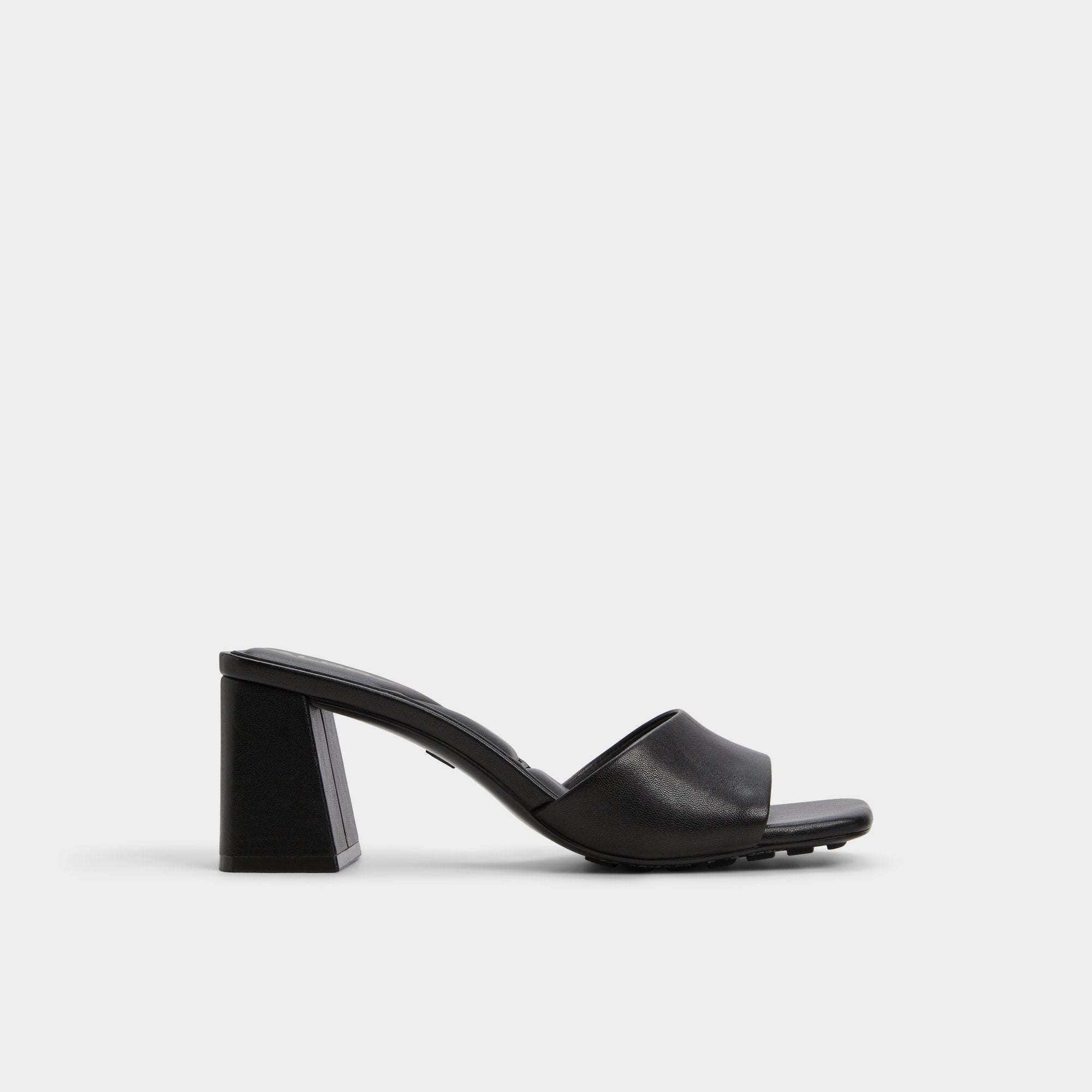 Tisha Black Women's Heeled mules - Heeled mule, Block heel