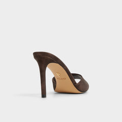 Anniebrilden Dark Brown Women's Mule slides - Heeled mule, Stiletto heel
