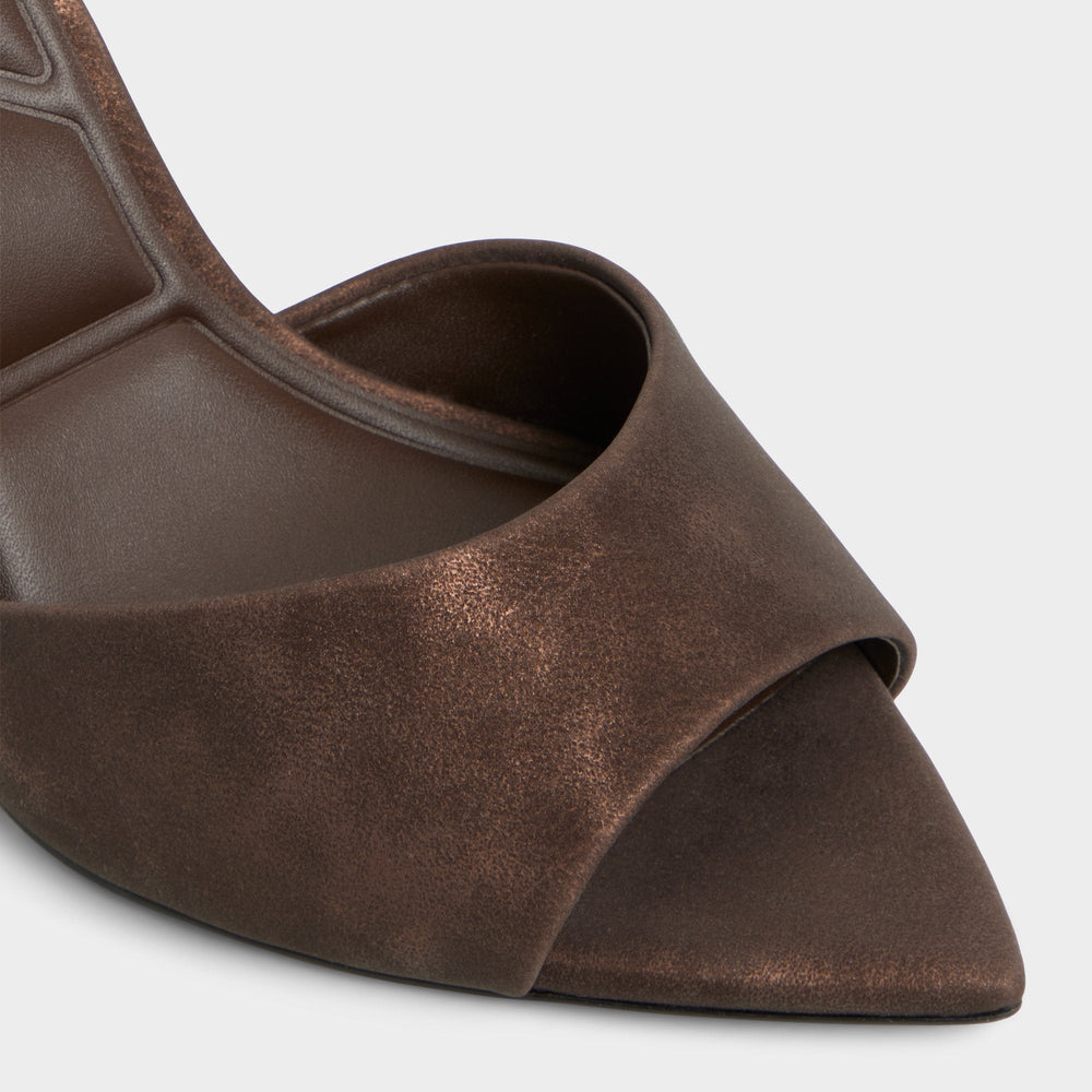 Anniebrilden Dark Brown Women's Mule slides - Heeled mule, Stiletto heel