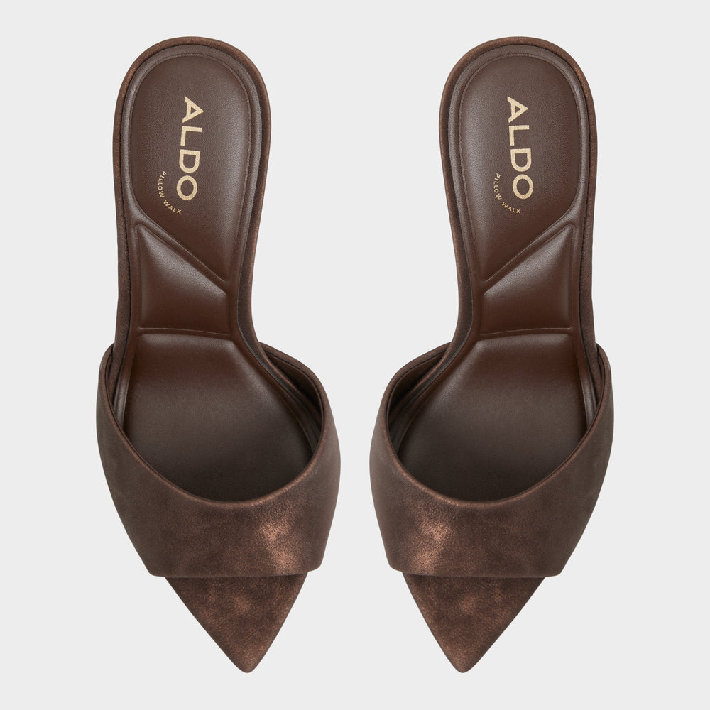 Anniebrilden Dark Brown Women's Mule slides - Heeled mule, Stiletto heel