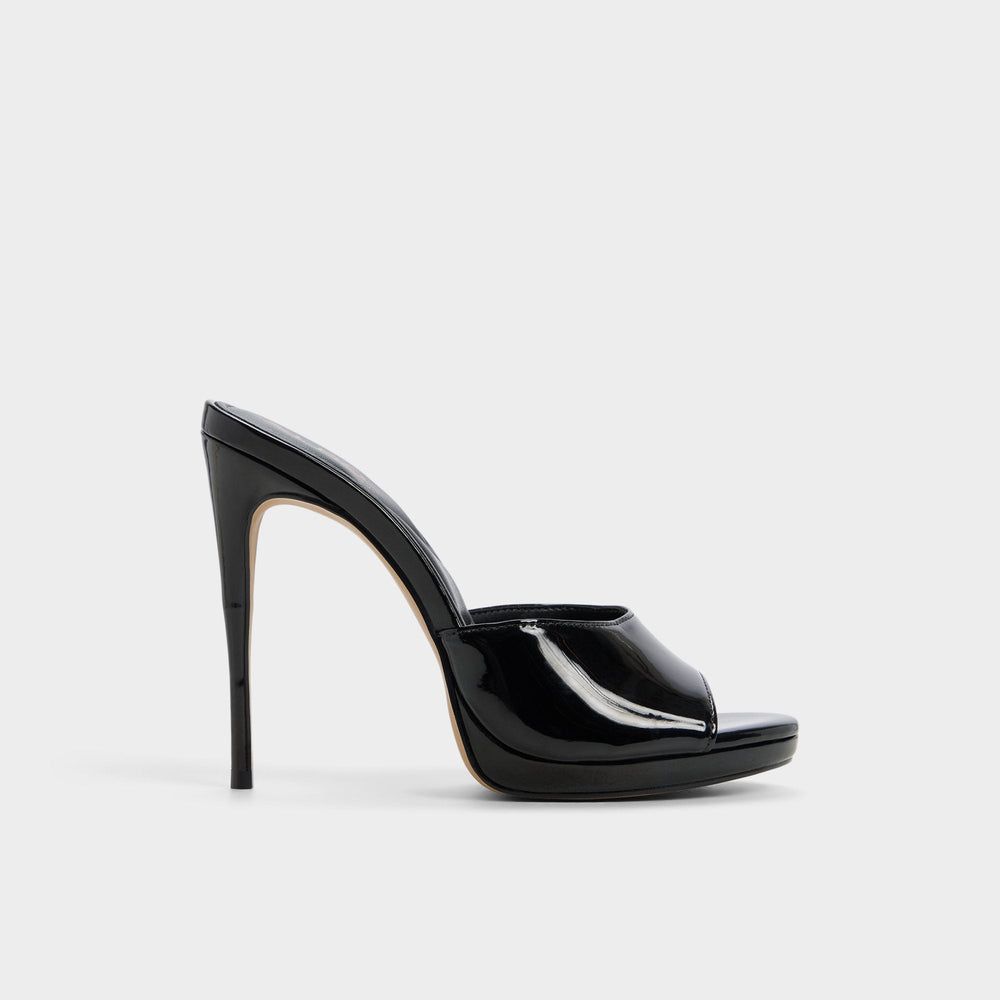 Rivieraa in Black - Heeled mule, Platform