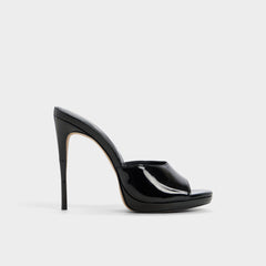 Rivieraa in Black - Heeled mule, Platform