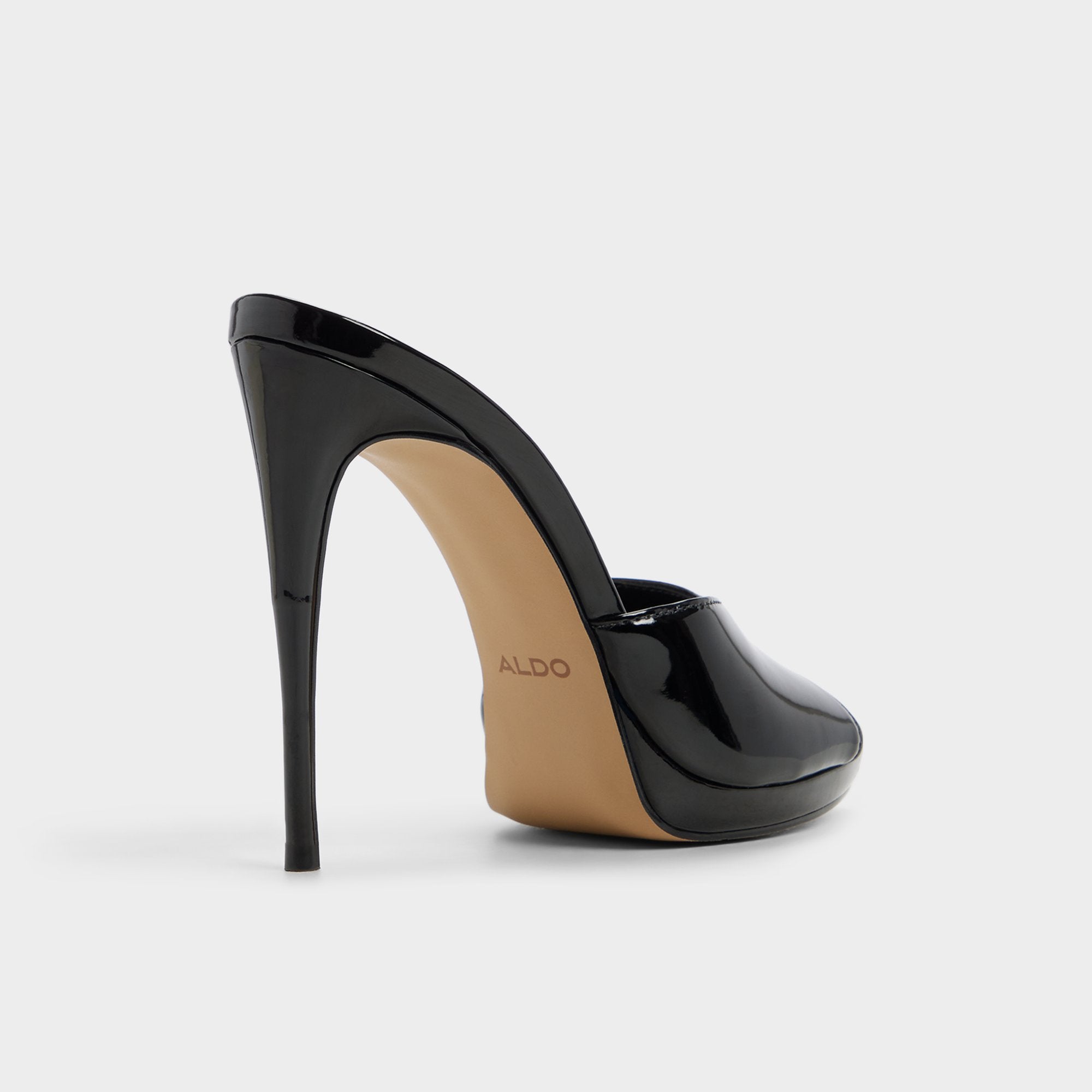Rivieraa in Black - Heeled mule, Platform
