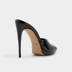 Rivieraa in Black - Heeled mule, Platform
