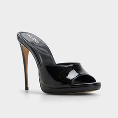 Rivieraa in Black - Heeled mule, Platform