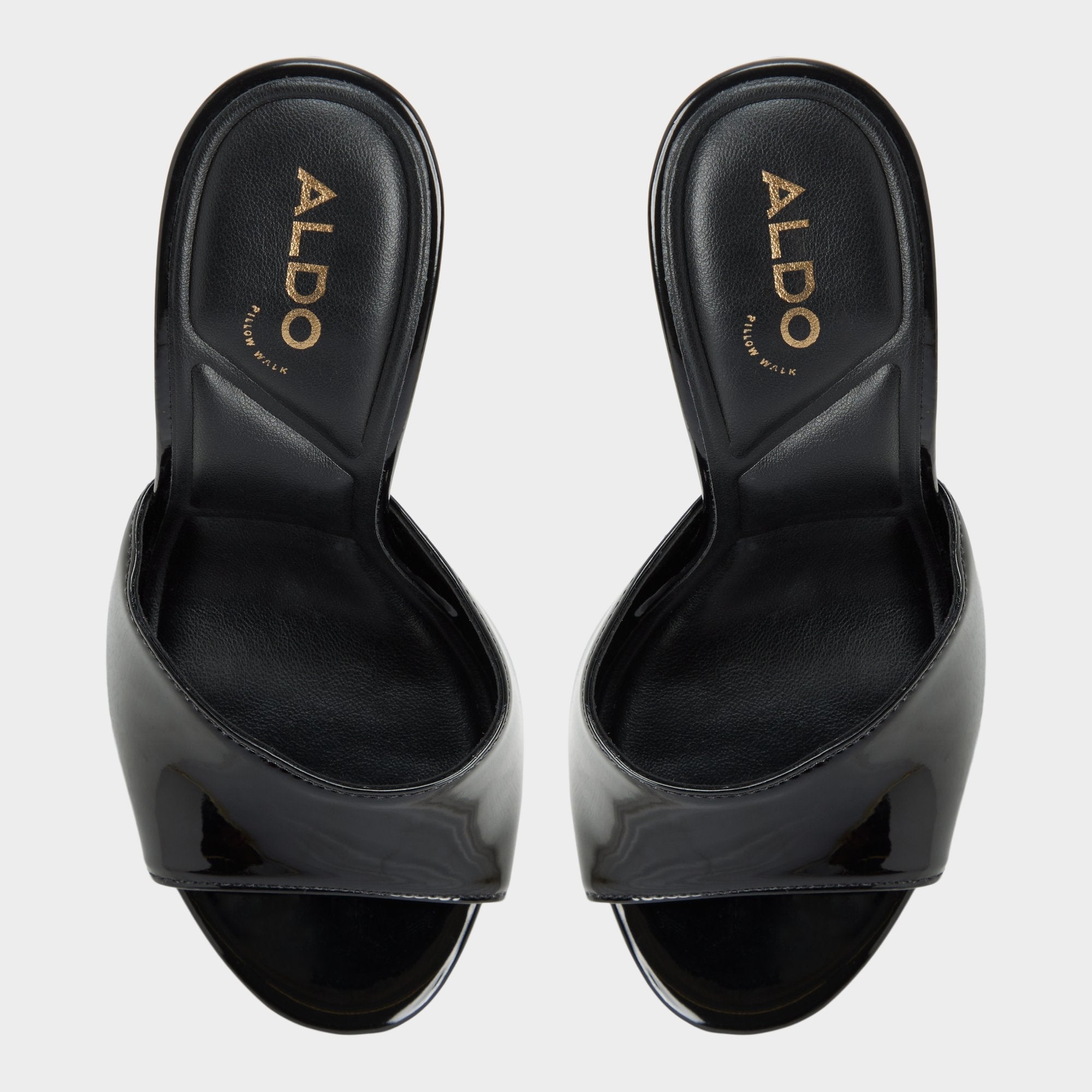 Rivieraa in Black - Heeled mule, Platform