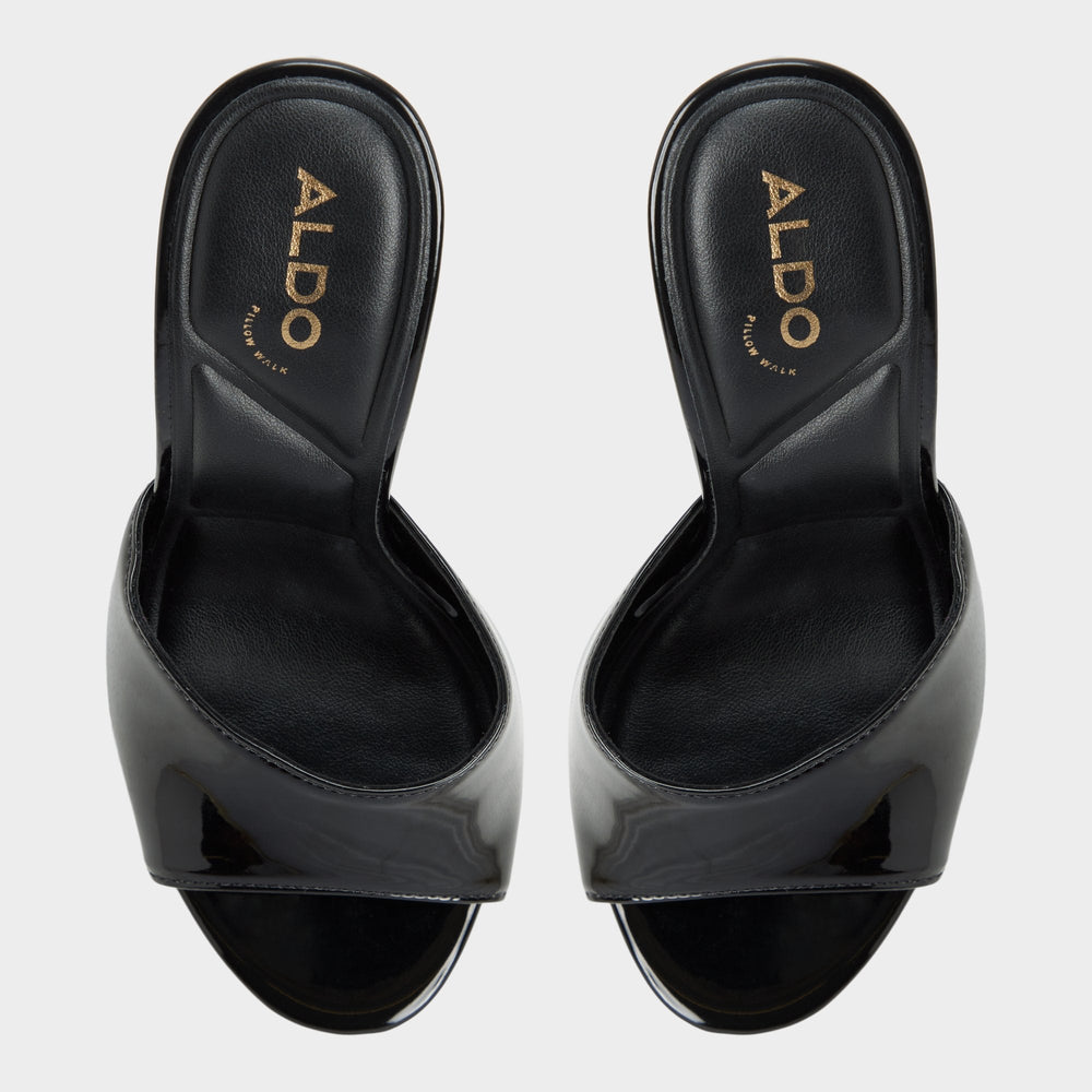 Rivieraa in Black - Heeled mule, Platform