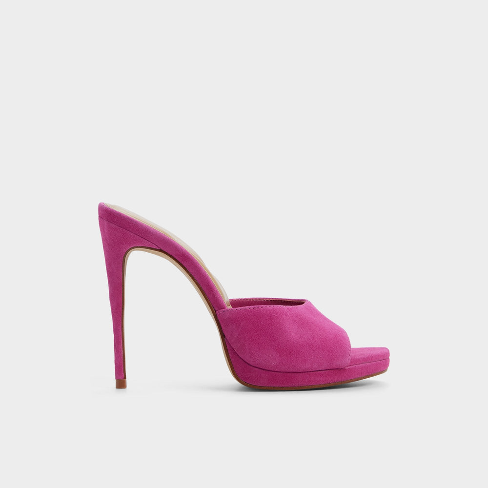 Rivieraa in Dark Pink - Heeled mule, Platform