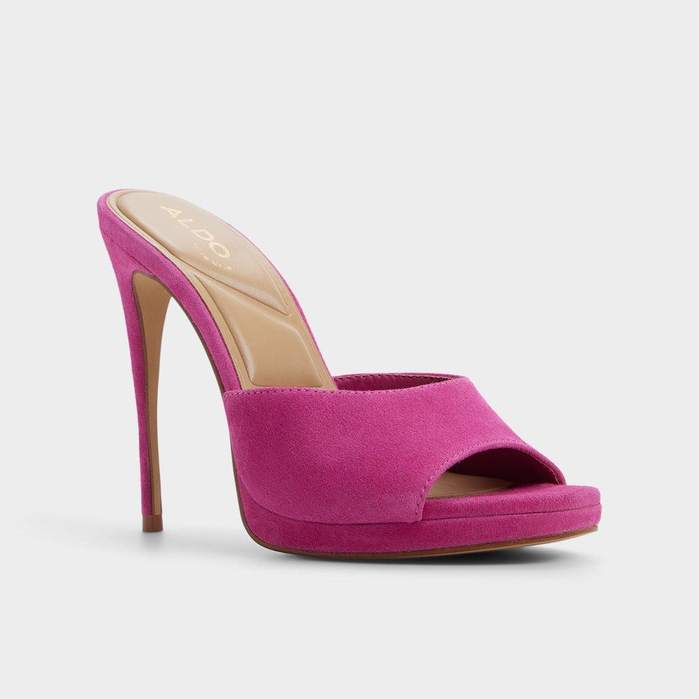 Rivieraa in Dark Pink - Heeled mule, Platform