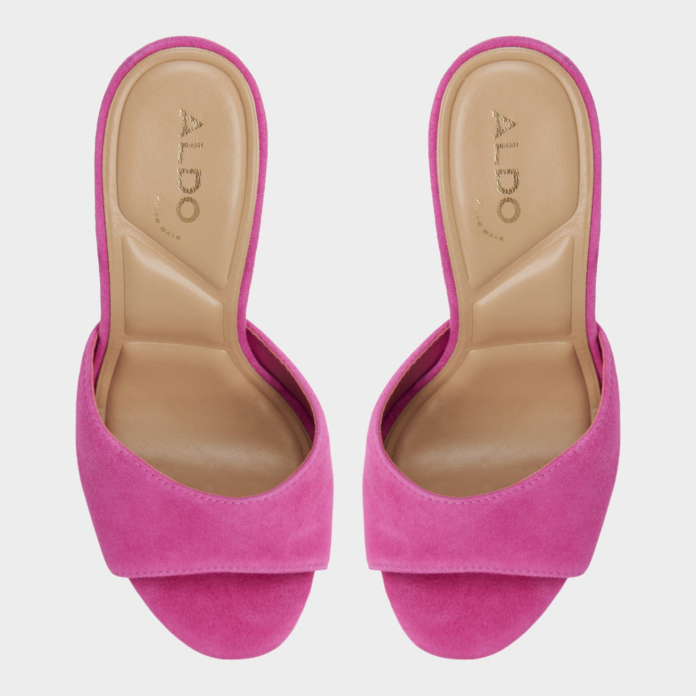 Rivieraa in Dark Pink - Heeled mule, Platform