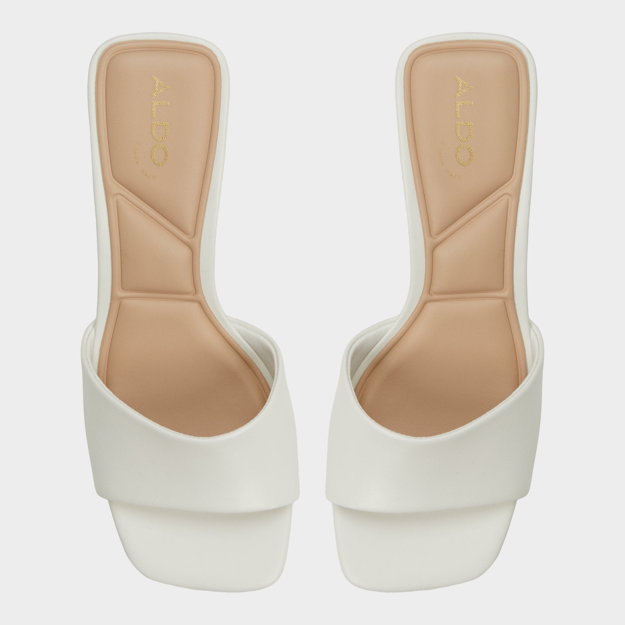 Tisha White Women's Heeled mules - Heeled mule, Block heel