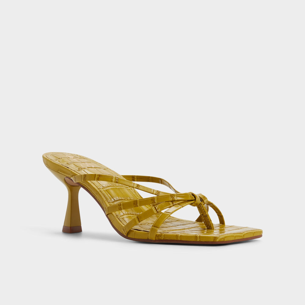 Lumera in Other Yellow - Heeled mule, Stiletto heel
