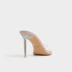 Anitabrilden Beige Women's Mule slides - Heeled mule, Stiletto heel