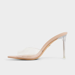 Anitabrilden Beige Women's Mule slides - Heeled mule, Stiletto heel