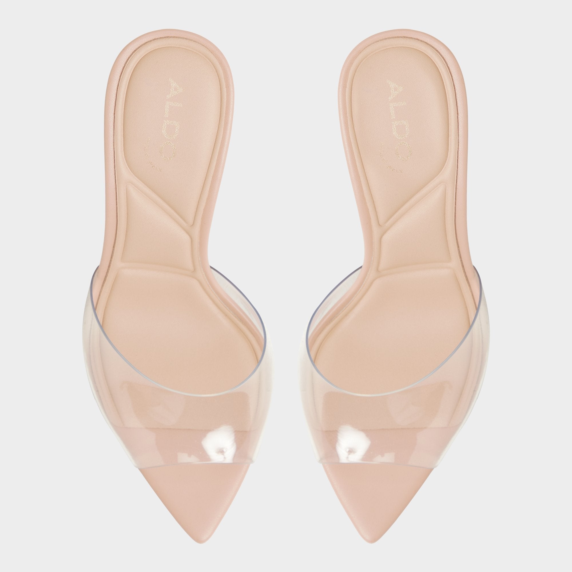 Anitabrilden Beige Women's Mule slides - Heeled mule, Stiletto heel