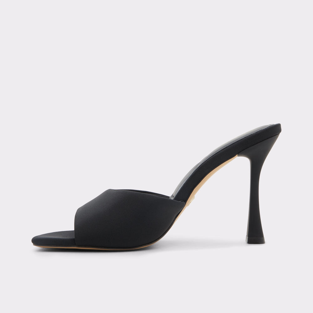 Evadalia Black Women's Heeled mules - Heeled mule, Stiletto heel