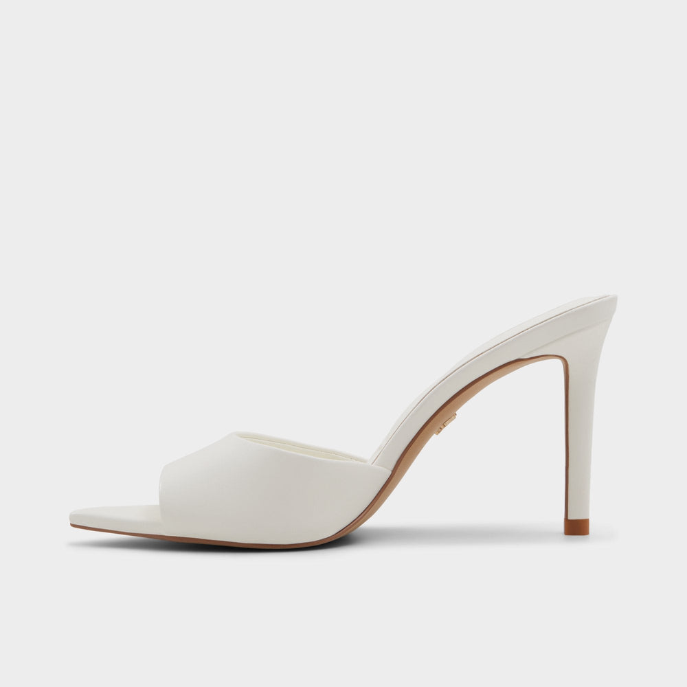 Anniebrilden White Women's Heeled mules - Heeled mule, Stiletto heel