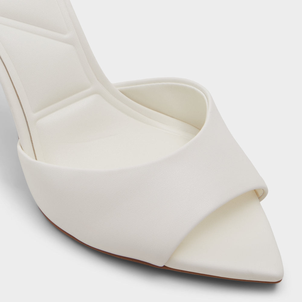 Anniebrilden White Women's Heeled mules - Heeled mule, Stiletto heel