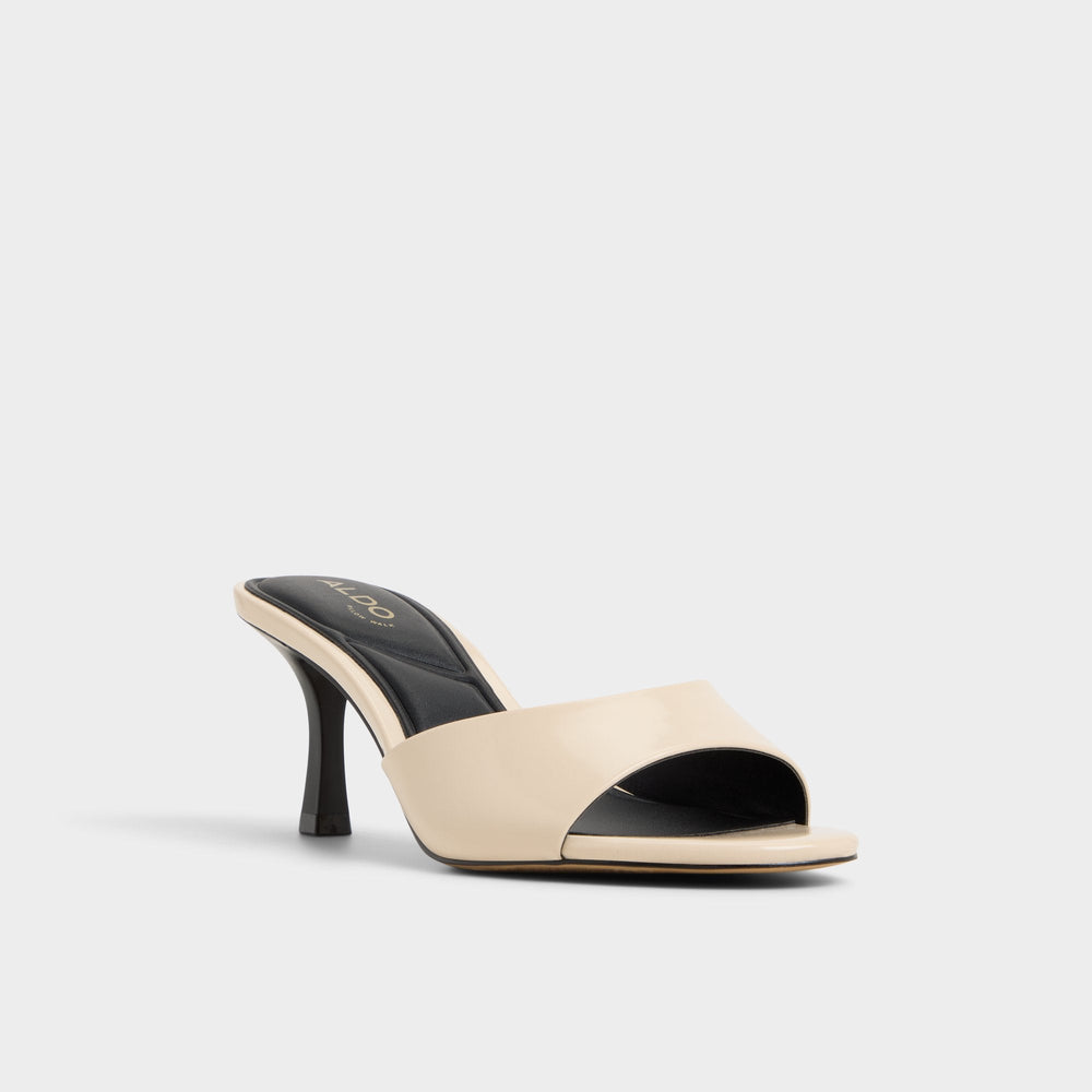 Annaberaen in Light Beige - Heeled mule, Stiletto heel