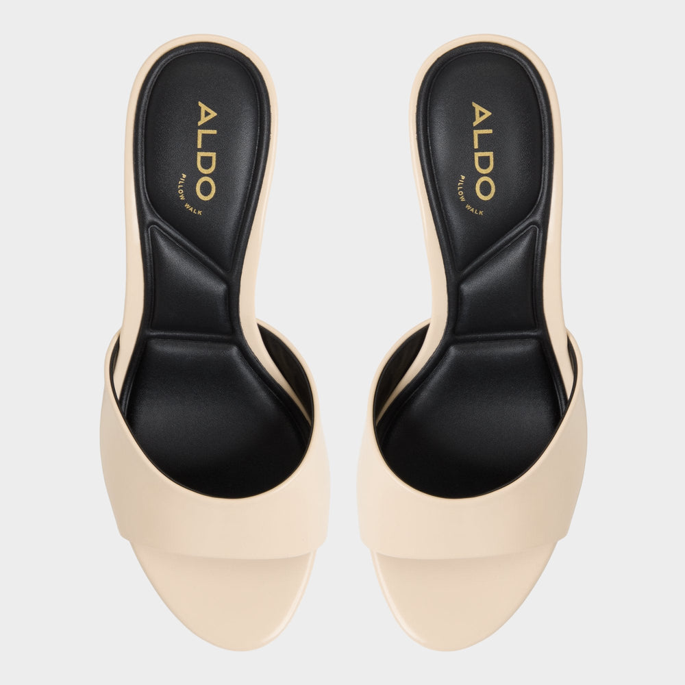 Annaberaen in Light Beige - Heeled mule, Stiletto heel