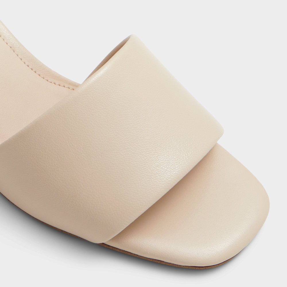 Claudina Other Beige Women's Block heels - Heeled mule, Block heel