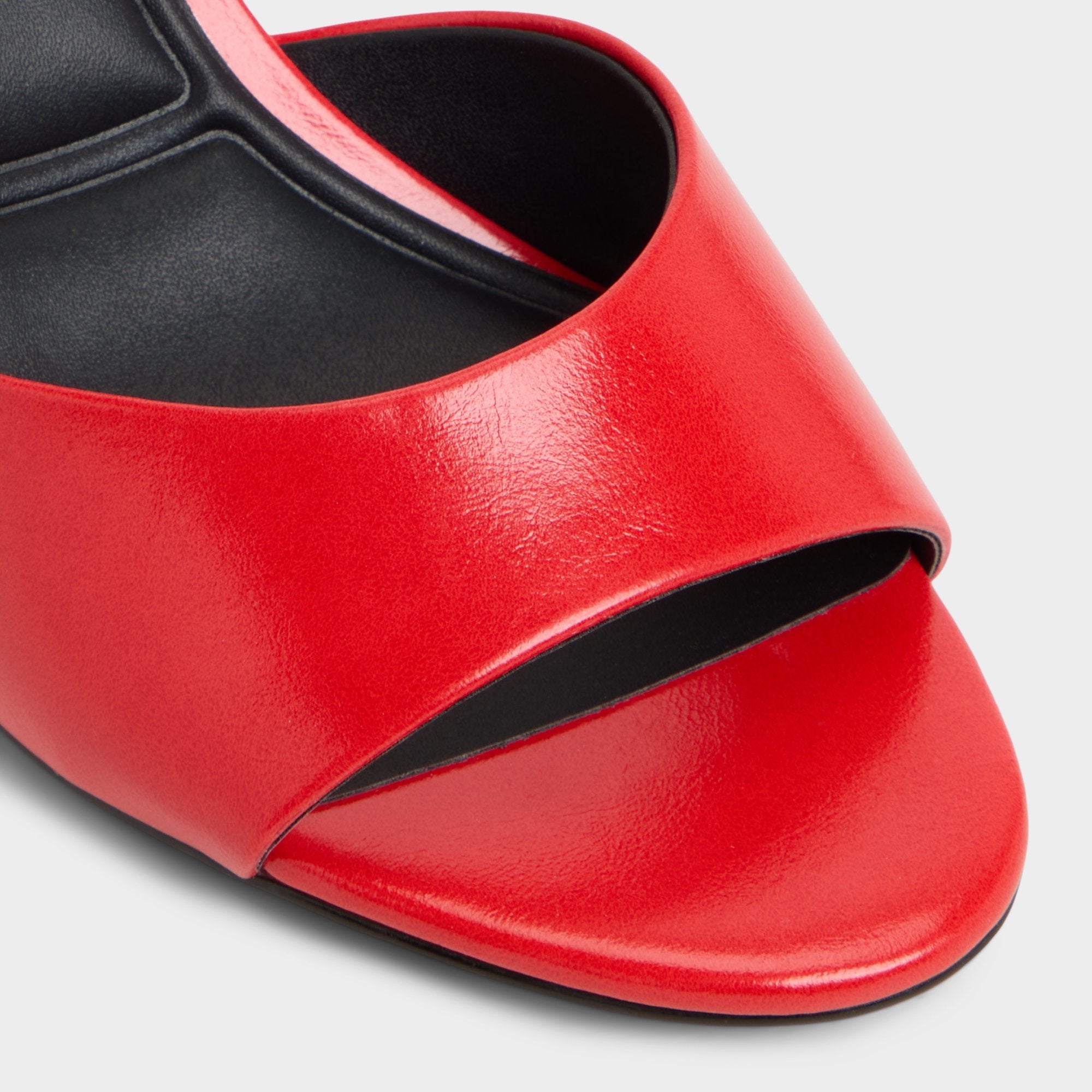 Annaberaen in Bright Red - Heeled mule, Stiletto heel
