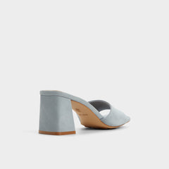 Tisha Other Blue Women's Heeled mules - Heeled mule, Block heel