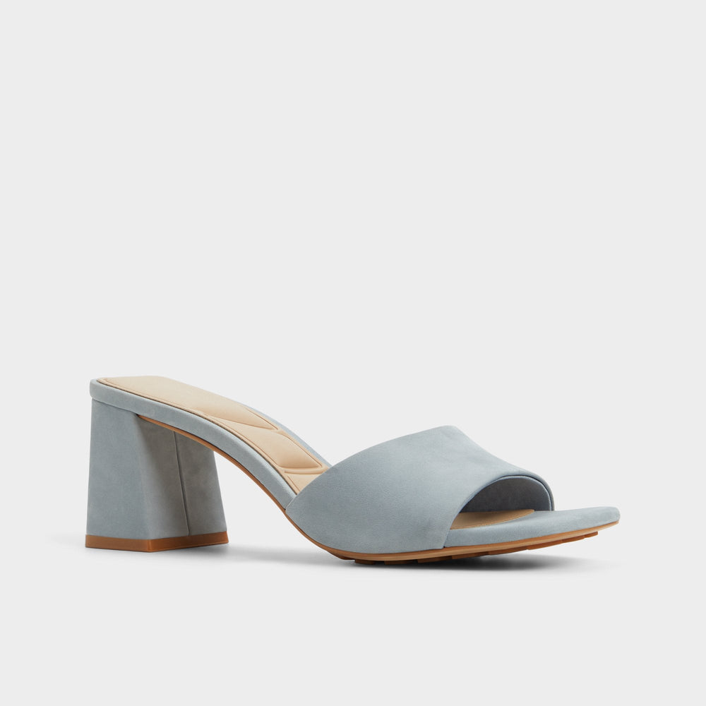 Tisha Other Blue Women's Heeled mules - Heeled mule, Block heel