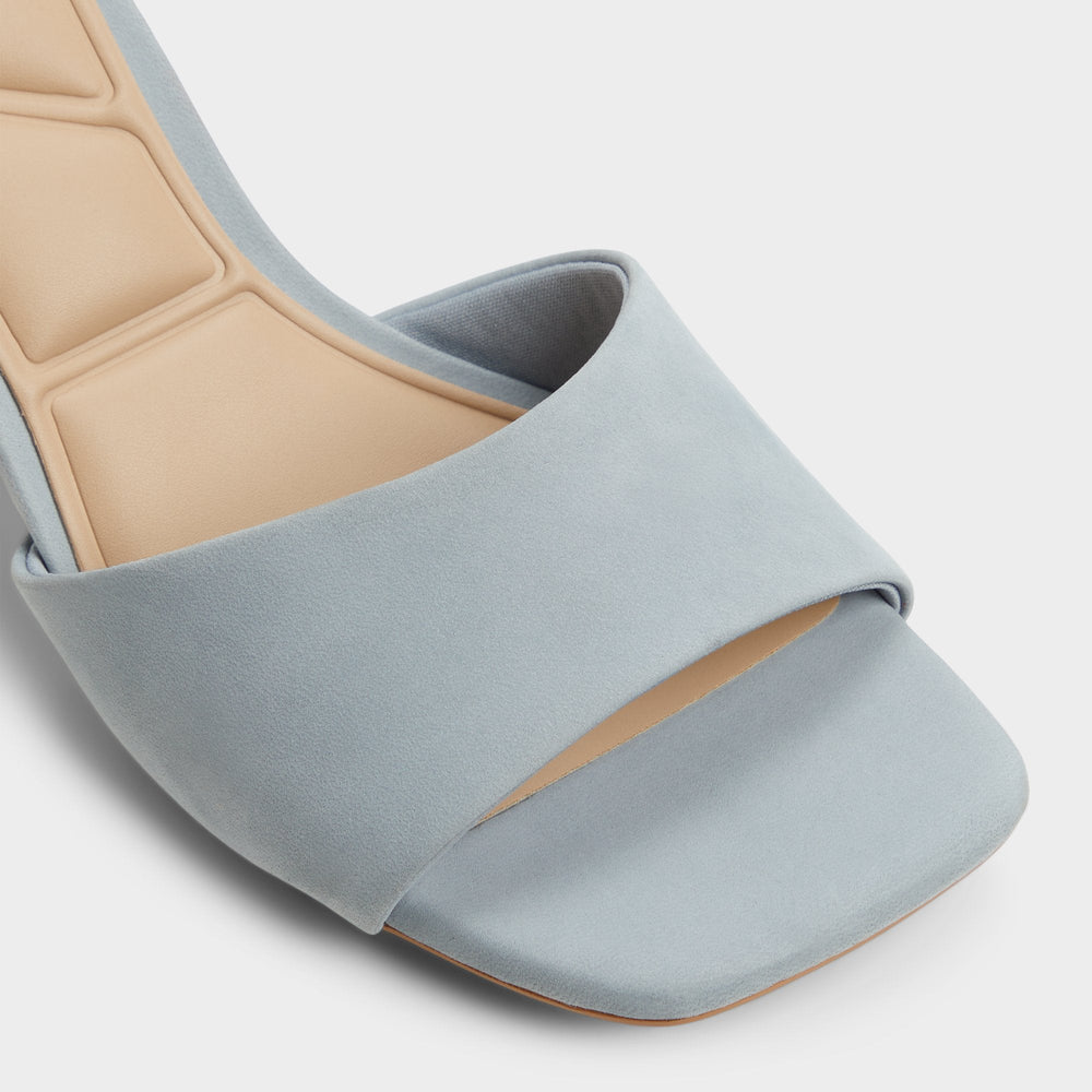 Tisha Other Blue Women's Heeled mules - Heeled mule, Block heel
