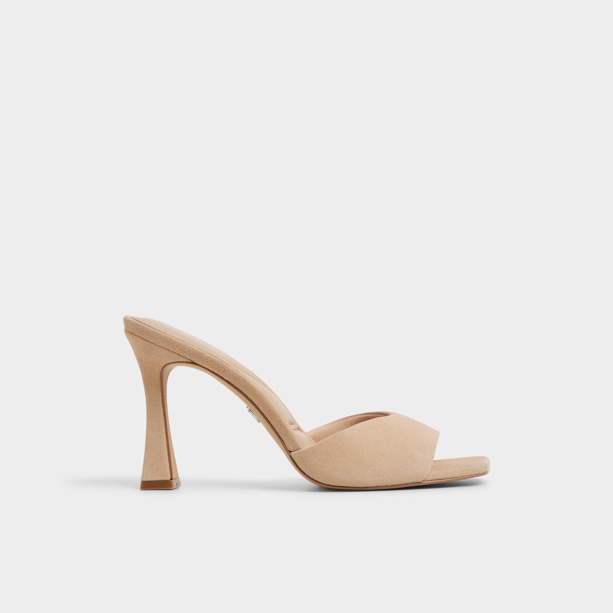 Jennifer in Medium Beige - Heeled mule, Stiletto heel