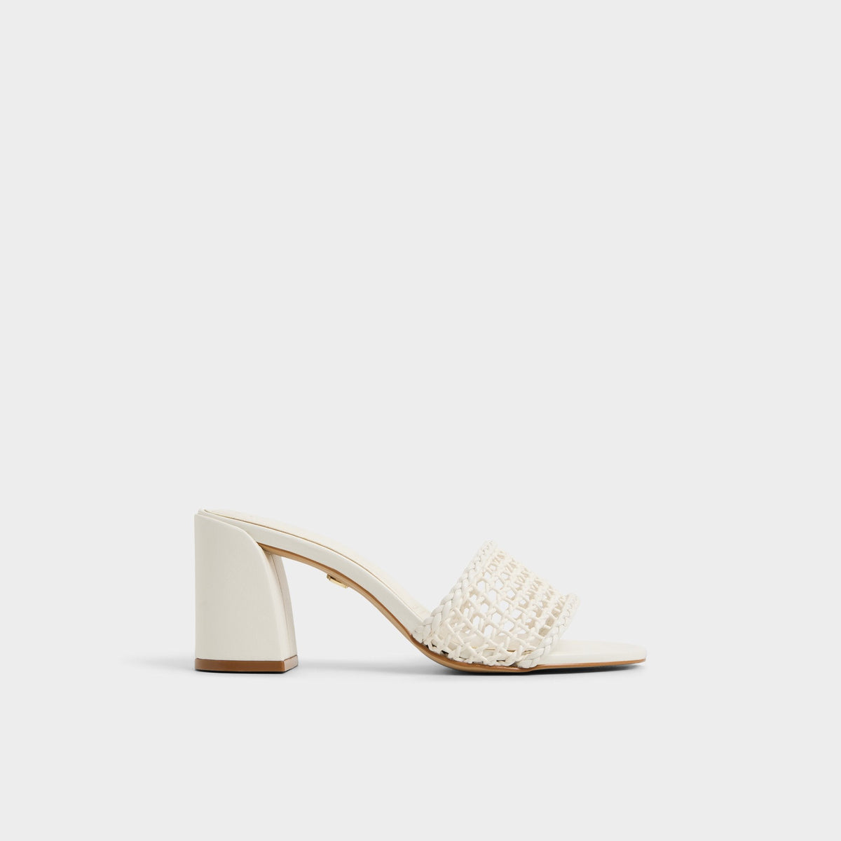Beachdate White/Bone Women's Block heels - Heeled mule, Block heel