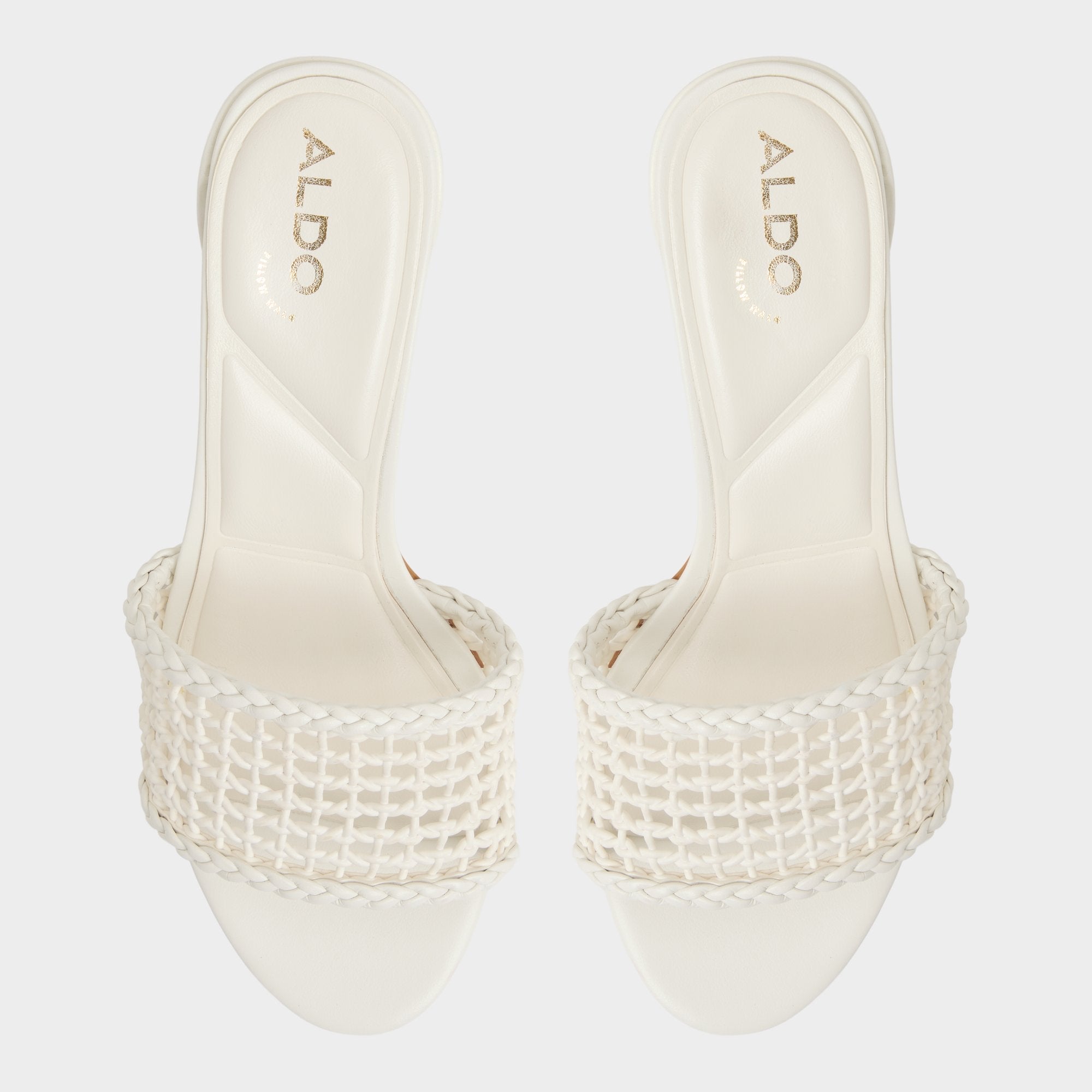 Beachdate White/Bone Women's Block heels - Heeled mule, Block heel