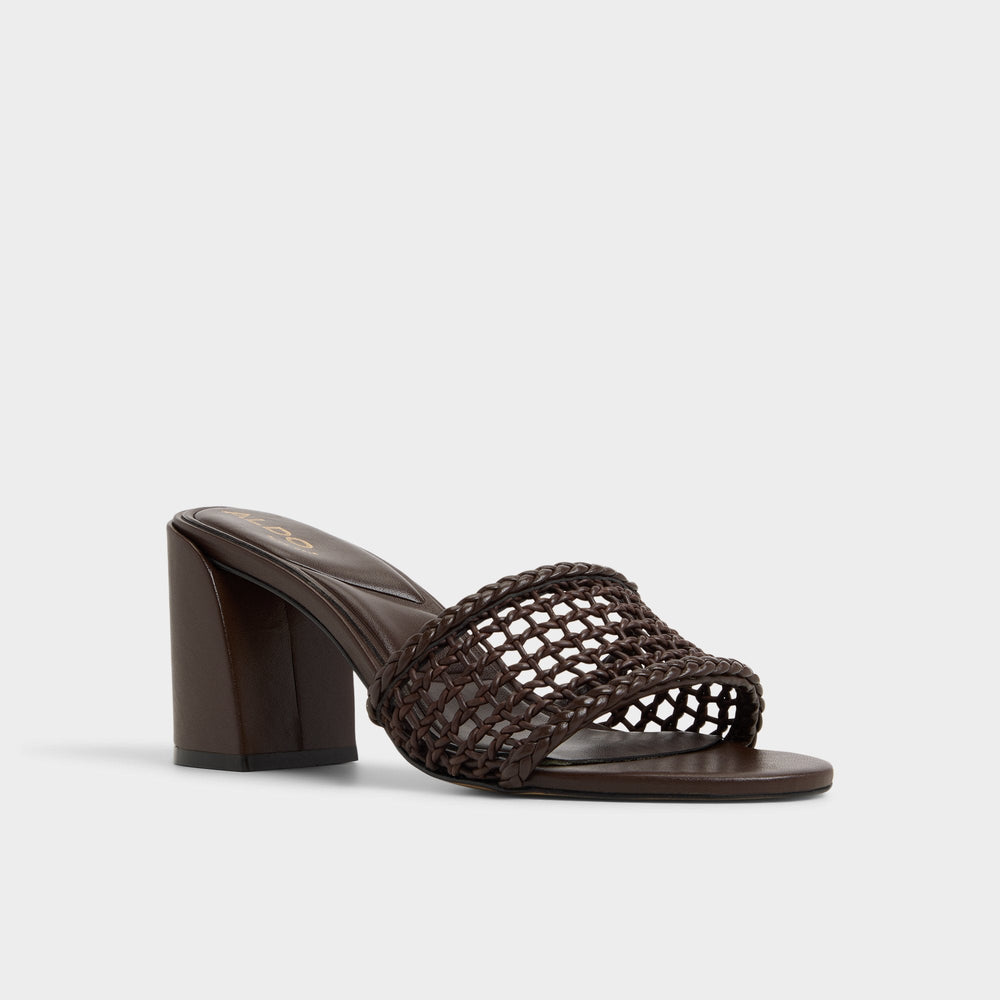 Beachdate Dark Brown Women's Block heels - Heeled mule, Block heel