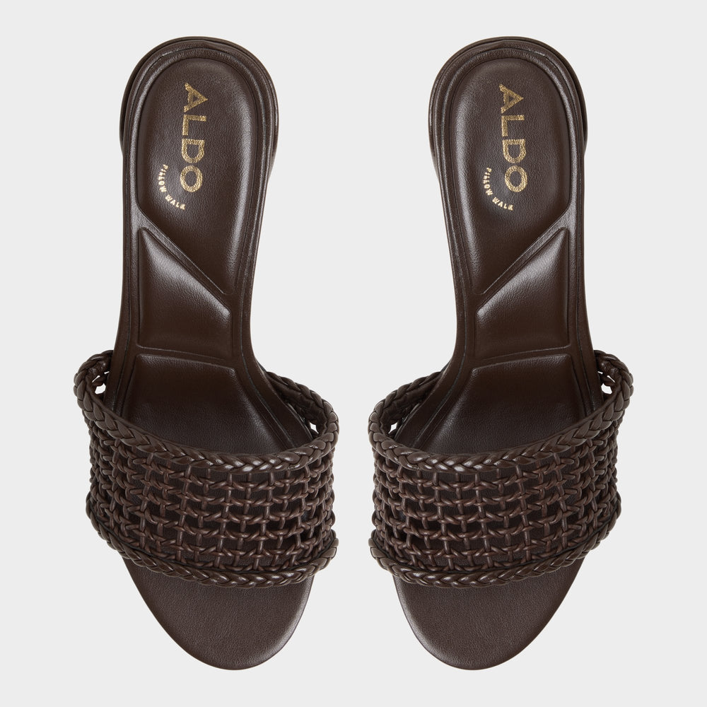 Beachdate Dark Brown Women's Block heels - Heeled mule, Block heel