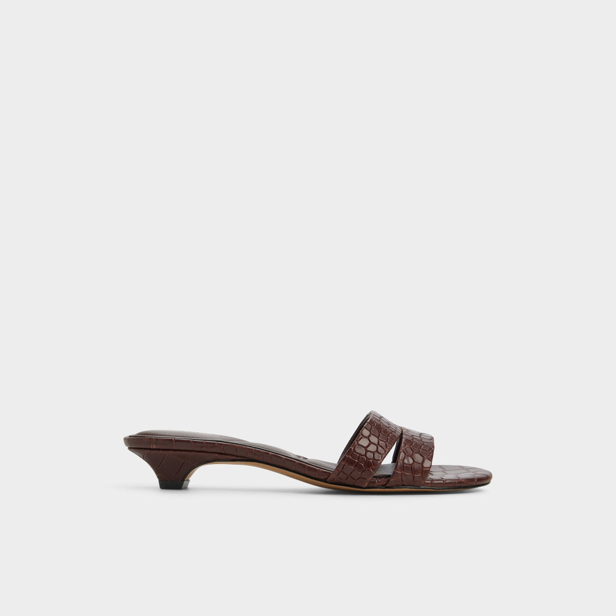 Scarletta Dark Brown Women's Heeled mules - Heeled mule, Kitten heel