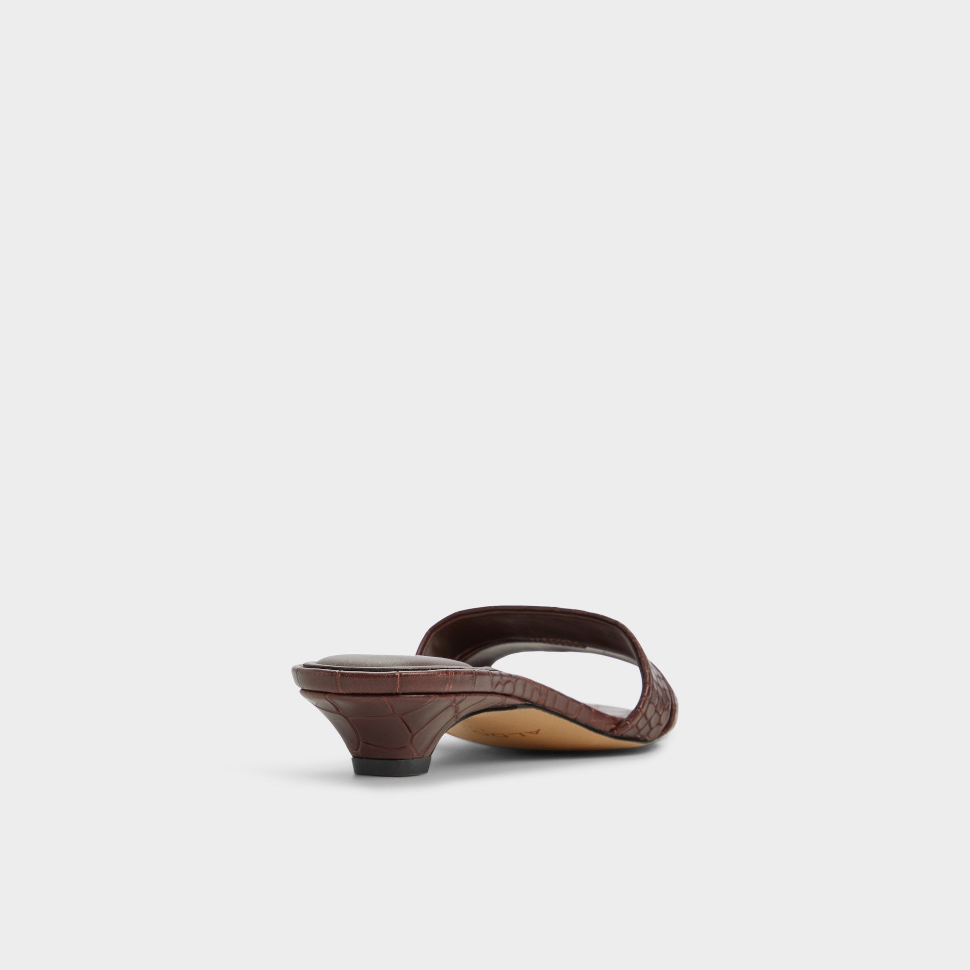 Scarletta Dark Brown Women's Heeled mules - Heeled mule, Kitten heel