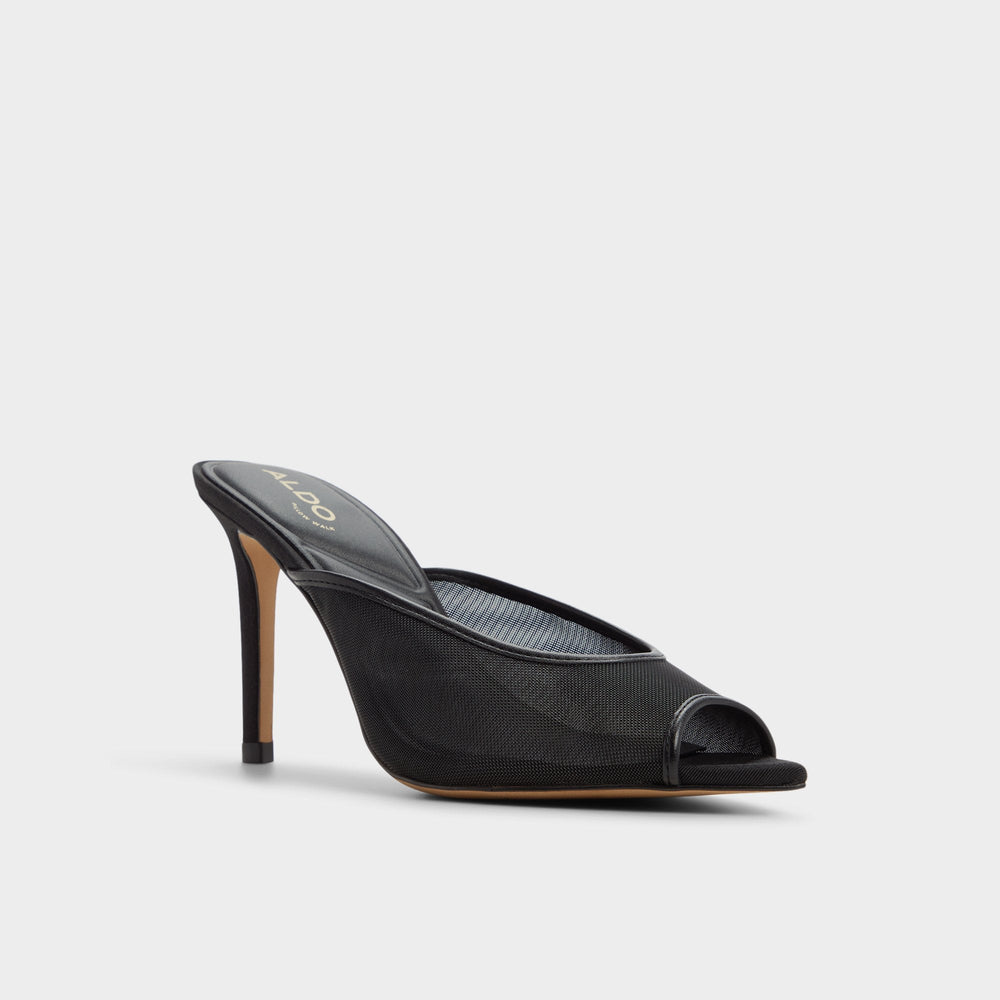 Elennah in Black 14161302 - Heeled mule, Stiletto heel