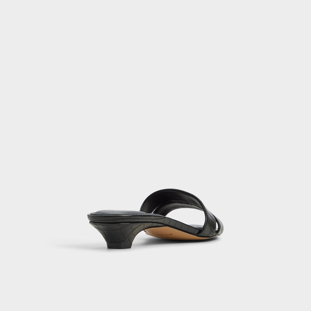 Scarletta Black Women's Heeled mules - Heeled mule, Kitten heel