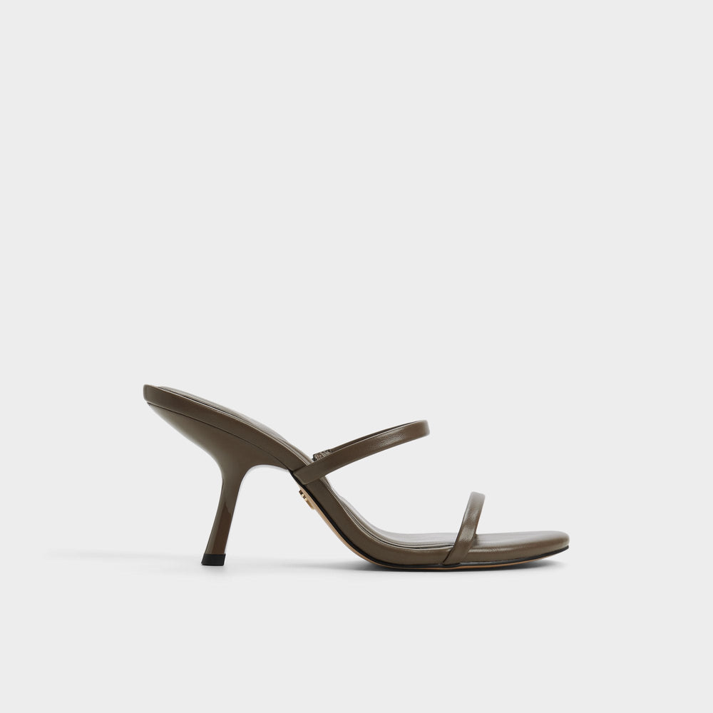 Avelinda in Khaki - Heeled mule