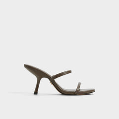 Avelinda in Khaki - Heeled mule