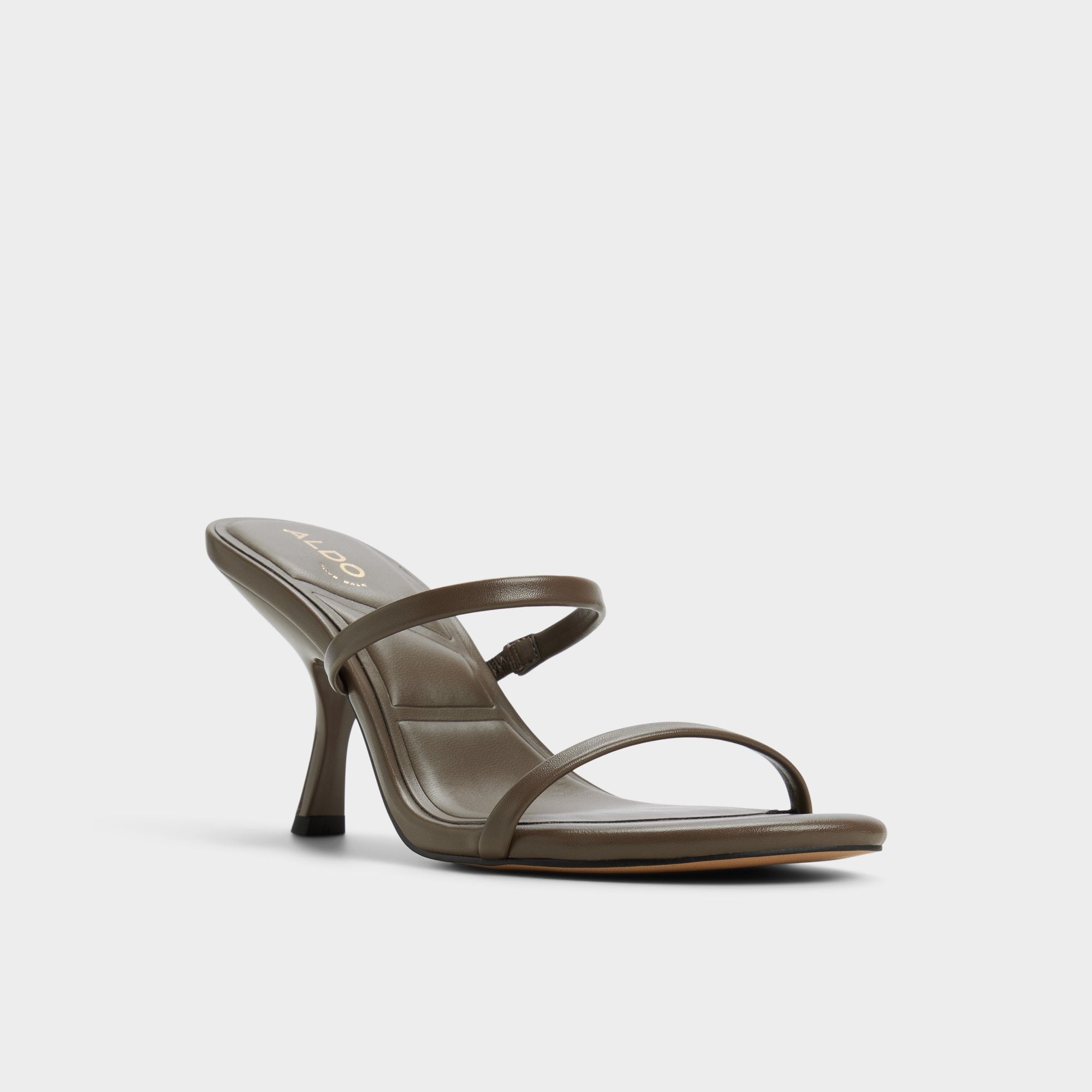 Avelinda in Khaki - Heeled mule