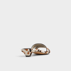 Scarletta White/Black Women's Heeled mules - Heeled mule, Kitten heel