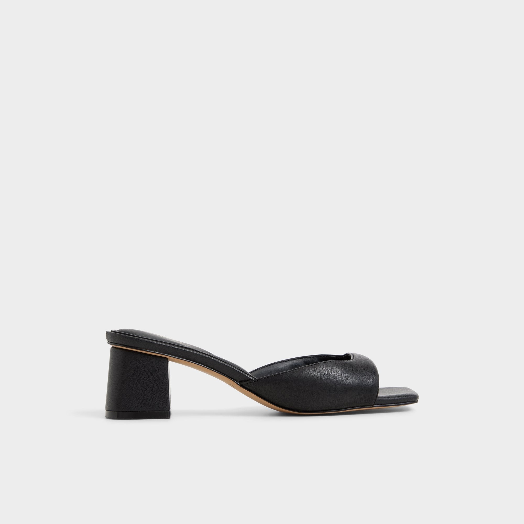 Aneky in Black - Heeled mule, Block heel